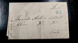 PORTUGAL PRE PHILATELIC LETTER - 1853 ARCOS - PORTO (PLB#01-145) - ...-1853 Voorfilatelie