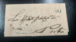 PORTUGAL PRE PHILATELIC LETTER - 1852 BRAGA - PORTO (PLB#01-146) - ...-1853 Voorfilatelie