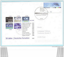 BUND BRD Ganzsache Brief Cover Used FDC (2288) Deutsches Fernsehen 50 Jahre (30259) - Sobres - Usados
