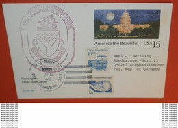 USA - Schiffspost: 26.01.1991 ? - USS Yellowstone AD-41 --- Ganzsache Postcard - USA Beautiful (2 Foto)(61031) UFO - 1981-00