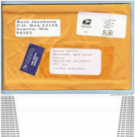 USA UNITED STATES ETATS-UNIS Brief Cover Lettre Zoll Postage Paid 1,60 - 25.06.04 Seattle - WA (2 Scan)(21393) FFF - Cartas