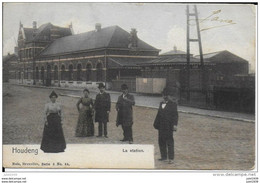 HOUDENG  ..-- Nels 4 , N° 44 . GARE . 1906 Vers BERNISSART ( Mme A. PIRON ) . Voir Verso . - La Louvière