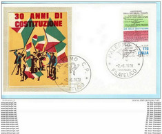 ITALIEN ITALY ITALIA  FDC  1619 Verfassung 30 Jahre --- FILAGRANO  (15715) - F.D.C.