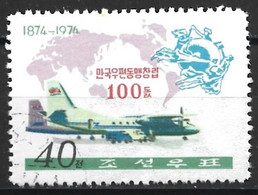 Korea, D.P.R.1974. Scott #1238 (U) UPU Cent. World Map & Airplanes - Korea (Nord-)
