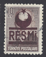 TURCHIA 1953 - Yvert S20° - Soprastampato | - Dienstzegels