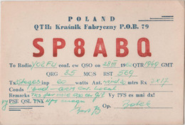 Poland - Polska - QSL - Krasnik Fabryczny (1962) - Autres & Non Classés