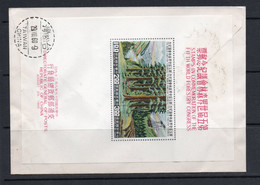 TAIWAN - 1960 FORESTRY SOUVENIR SHEET ON FIRST DAY COVER - Covers & Documents