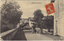 FRANCE - Yv.136 Obl. "OR" Sur CPA De CHIZÉ, Deux-Sèvres Adressée De L'Ile à La Fragnée (cf. Desc.) - 1877-1920: Semi-Moderne