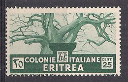 COLONIE ITALIANE ERITREA 1933 SOGGETTI AFRICANI SASS. 207 MLH VF - Eritrea