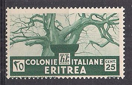 COLONIE ITALIANE ERITREA 1933 SOGGETTI AFRICANI SASS. 207 MNH VF - Eritrea