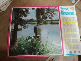 62 /  CALENDRIER 1989  SERVICE DU NETTOIEMENT - Tamaño Grande : 1981-90