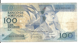 PORTUGAL 100 ESCUDOS 1986 VF P 179 A - Portugal