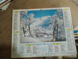 62 /  CALENDRIER 1982  ALMANACH DES P.T.T. - Grand Format : 1981-90