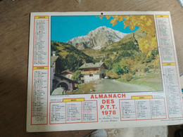 62 /  CALENDRIER 1978  ALMANACH DES P.T.T. - Formato Grande : 1971-80