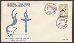 Portugal Cachet A Date Expo Boîtes Allumettes 1971 Porto Event Pmk Matches Matchbook Expo - Postal Logo & Postmarks