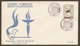 Portugal Cachet A Date Expo Boîtes Allumettes 1971 Porto Event Pmk Matches Matchbook Expo - Flammes & Oblitérations