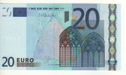 20 EURO  "X"   GERMANY    Firma DRAGHI    E 009 F2   X38  /  FDS  - UNC - 20 Euro