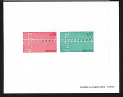 Andorre N°212/13, épreuve De Luxe Collective, Europa Cept 1971. Cote 150€ - Neufs
