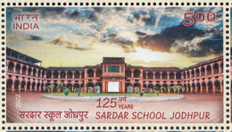 INDIA, 2022, 125 Years Of Sardar School, Jodhpur, 1 V,  MNH, (**) - Unused Stamps