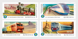 Romania 2021 / European Year Of Rail / Set 4 Stamps - Unused Stamps