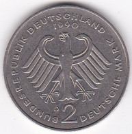 2 Deutsche Mark 1990 D Munich, Franz Josef Strauss ,KM# 175 - 2 Marchi