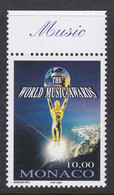 Monaco 1998 2158 ** Bdf World Music Awards Statuette - Unused Stamps