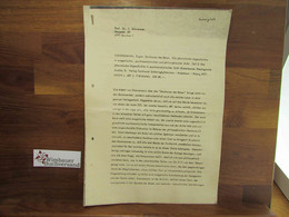 Typoskript Rezension Zu Eugen Drewermann Strukturen Des Bösen, 1977 - Autres & Non Classés