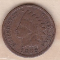 Etats-Unis . One Cent 1889 . Indian Head - 1859-1909: Indian Head