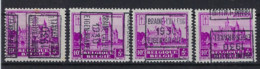 Zegel Nr. 308 Voorafstempeling Nr. 5945 BRAINE - L'ALLEUD 1930 In De 4 Posities , A B C En D ; Staat Zie Scan ! - Rollenmarken 1930-..