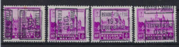 Zegel Nr. 308 Voorafstempeling Nr. 5945 BRAINE - L'ALLEUD 1930 In De 4 Posities , A B C En D ; Staat Zie Scan ! - Rollo De Sellos 1930-..