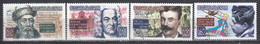 Bulgaria 2000 - Celebrities (Bach, Gutenberg, Saint-Exupery, Maupassant), Mi-Nr. 4467/70, Used - Gebraucht