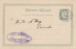 Norvège Entier Postal 1890 - Postwaardestukken