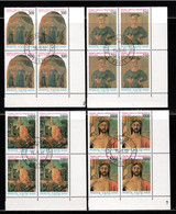 Vatican 1992 Mi# 1060-1063 Used - Set In Blocks Of 4 - Piero Della Francesca / Frescoes - Gebraucht