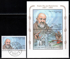 Vatican 1999 Mi# 1279, Block 19 Used - Padre Pio De Pietrelcina - Usati