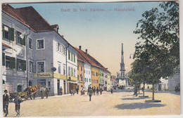 C3803) Stadt ST. VEIT An Der GLAN - Hauptplatz Mit Tollen DETAILS Kutsche Geschäft Säule Bäume 1926 - St. Veit An Der Glan