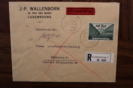 LUXEMBURG 1941 Durch Eilboten Einschreiben Cover Luxembourg Registered Recommandé Besetzung - 1940-1944 Occupation Allemande