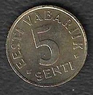 Estonia - Moneta Circolata Da 5 Senti Km21 - 1995 - Estonie