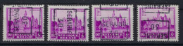 Voorafstempeling Op Nr. 308 Kasteel Bornem Voorafstempeling Nr. 5988  A + B + C + D SERAING 30 ; Staat Zie Scan ! - Roulettes 1930-..