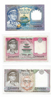 NEPAL LOT DE 3 BILLETS REF 0116 - Népal