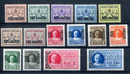 1931.VATICANO.PAQUETERIA.YVERT 1/15*.NUEVOS CON FIJASELLOS(MH).CATALOGO 54€ - Paketmarken