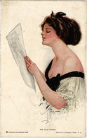 PC ARTIST SIGNED, HARRISON FISHER, AN OLD SONG, Vintage Postcard (b45223) - Fisher, Harrison