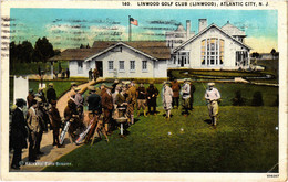 PC GOLF, USA, NJ, ATLANTIC CITY, LINWOOD GOLF CLUB, Vintage Postcard (b45436) - Golf
