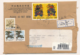 TAIWAN REPUBLIC OF CHINA    COVER 1990     2 SCANS - Lettres & Documents