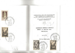 CARTE PHOTO SOUVENIR OBLITERATION ILLUSTREE 40 E ANNIVERSAIRE DE LA MORT DE JEAN-MOULIN -ANNEE 1983 - Commemorative Postmarks