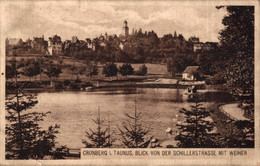 CRONBERG I. TAUNUS / BLICK VON DER SCHILLERSTRASSE MIT WEIHER - Kronberg