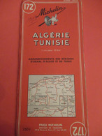 Carte Routiére Ancienne / ALGERIE-TUNISIE/ Carte 172 MICHELIN/Pneu Michelin/ /1958   PGC468 - Dépliants Touristiques