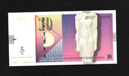 Macédoine Du Nord, 10 Denari, 1996 Issue - Macedonia Del Nord