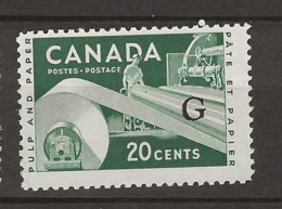 1962 MNH Canada Service Mi 48-II Postfris** - Aufdrucksausgaben