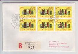 LIECHTENSTEIN  R-FDC  Mi.-Nr. 458  1965  UIT  ITU - Brieven En Documenten