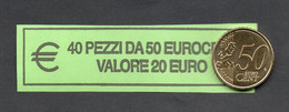 RARO - ITALIA  2022 - ROLL 50 CENT  ORIGINALE ZECCA - DATA VISIBILE - FDC - Rotolini